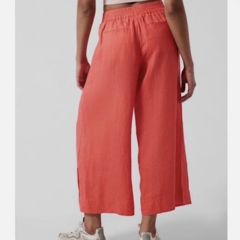 Athleta Playa Linen Wide Leg Crop Size 22 - Picture 2 of 9